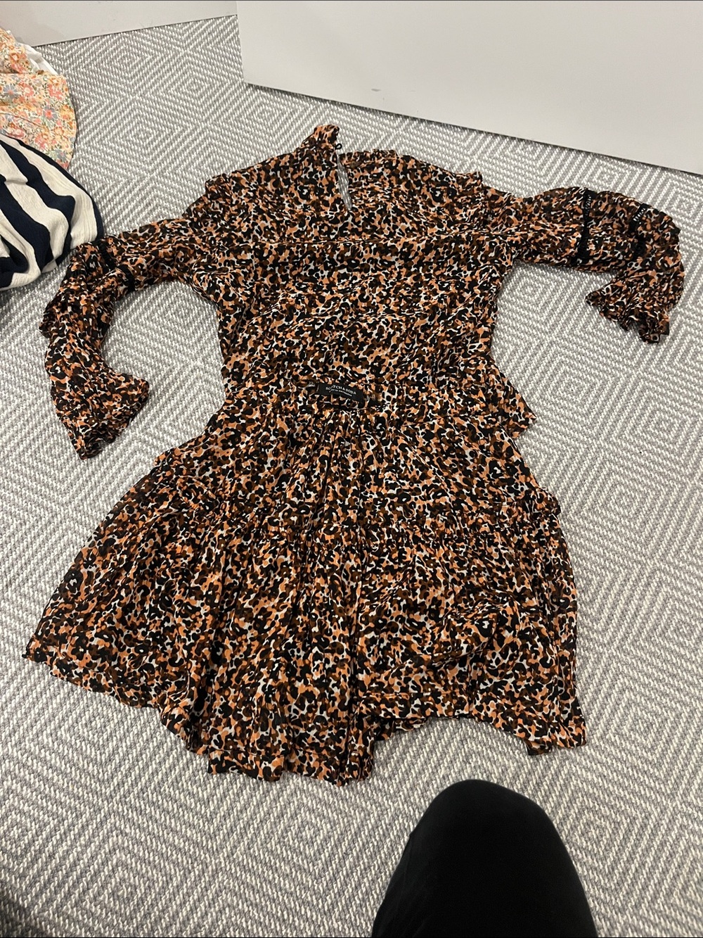 Tiered Leopard Print Mini set - Brown & Black